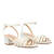 Squared heel sandal in white soft material