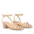 Squared heel sandal in nude soft material