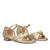 Flat sandals in soft golden colored material