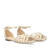 Soft patent beige flat sandals