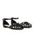 Soft patent black flat sandals