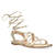 Flat golden soft material sandals