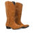 Brown suede cowboy boots