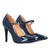 Navy soft patent heeled Mary Jane