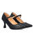 Mary Jane with kitten heel in soft black colour