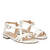 Sandales plates en simili cuir blanc