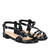 Soft black flat sandals