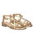 Soft gold flat sandals