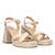 Soft nude sandal with wide heel and platform