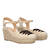 Beige suede espadrilles with jute wedge