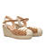 Camel suede espadrilles with jute wedge