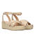 Nude sandals in soft coco material and jude wedge