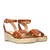 Brown sandals in soft coco material and jude wedge