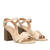 Square heeled soft nude colour sandal