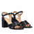 Square heeled soft black colour sandal