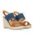 Suede brown sandal with jute wedge