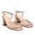 Knotted Sandals in Metallic Pink Leather