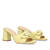 Yellow leather heeled sandals