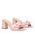 Pink leather heeled sandals