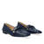 Navy leather loafers