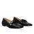 Black leather loafers