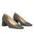 Heeled shoe in grey leather