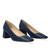 Heeled shoe in navy leather