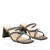 Heeled Mules in Grey Split Leather with Square Toe