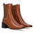 Chelsea Booties in Cognac Leather