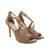 Stiletto Crossed Sandals in Beige Suede Leather