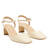 Slingback Heeled Shoes in Off White Leather