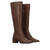 Botte montante en cuir Chocolat