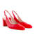 Escarpins talon Ouvert Cuir Rouge