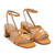 Sandales en cuir orange