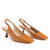 Slingback Pumps aus braunem Leder