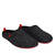 Unisex Slippers in Black felt with Red sole