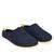 Unisex Slippers in Blue felt with Yellow sole