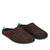 Unisex Brown Felt Slippers with Blue sole