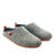 Unisex Grey Felt Slippers with Orange sole