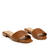 Flat Sandals in Brown Leather