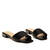 Flat Sandals in Black Leather