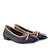 Bow Ballet Flats in Navy Leather