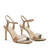 Ankle Stiletto Sandals in Nude Leather