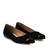 Ballerinas mit Peep-Toe aus schwarzem Rauleder - MADE IN SPAIN -