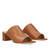 Brown leather heeled mules