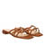 Brown leather flat sandal