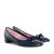 Reef Knot Navy Leather Ballet Flats