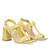 Yellow leather heeled sandals