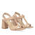 Nude leather heeled sandals