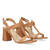 Brown leather heeled sandals